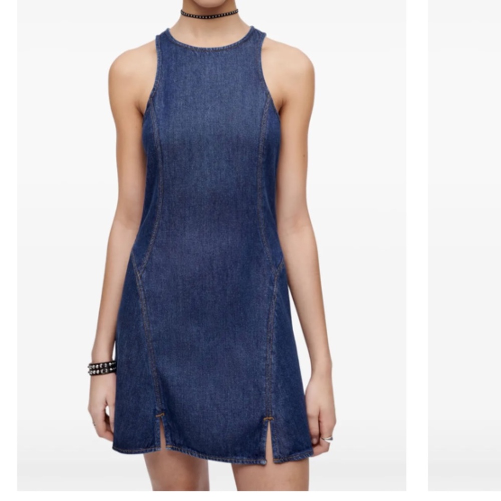 Redone Split Front Mini Dress BRAND NEW